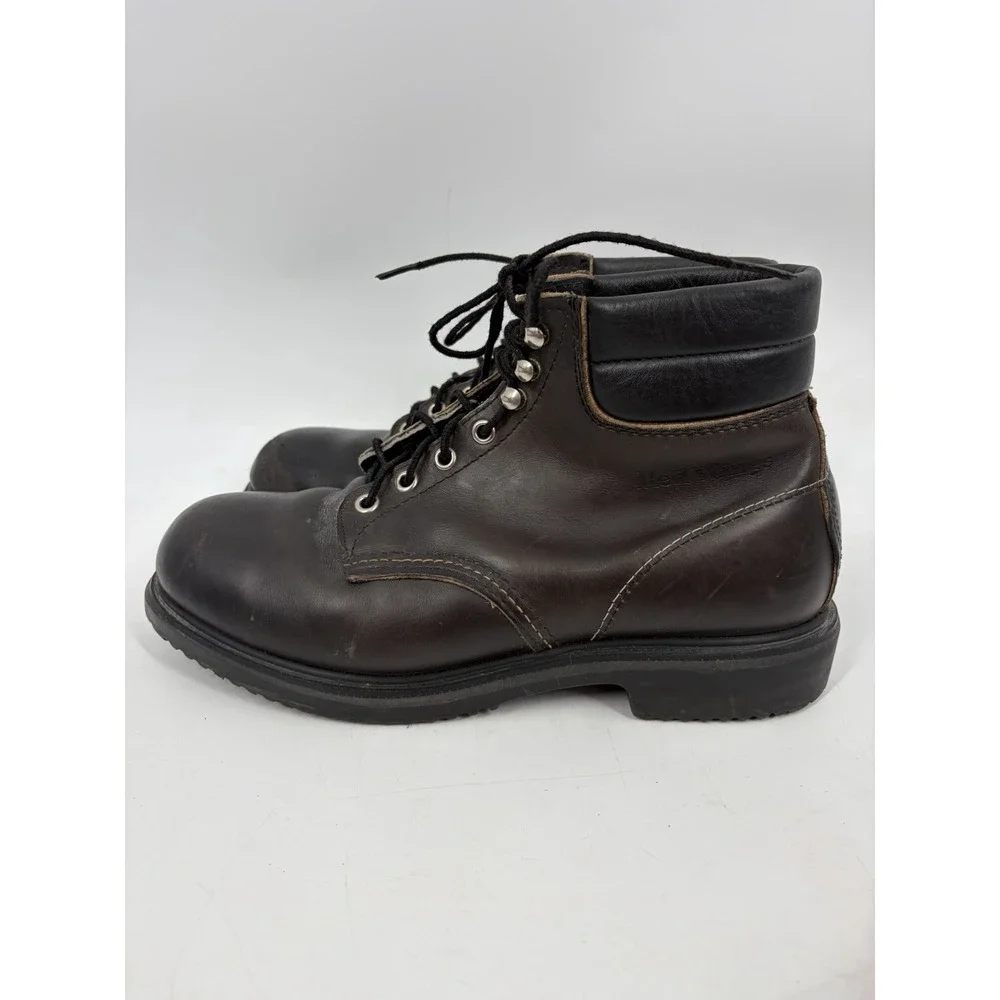 Red Wing Boots Mens Size 8.5 3E Steel Safety King Toe Black Work 2243 Vintage